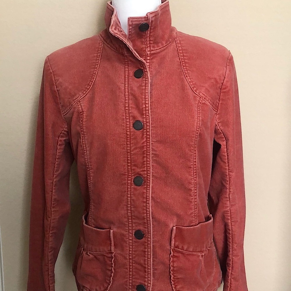 Women’s Red Eddie Bauer Corduroy Jacket Gem